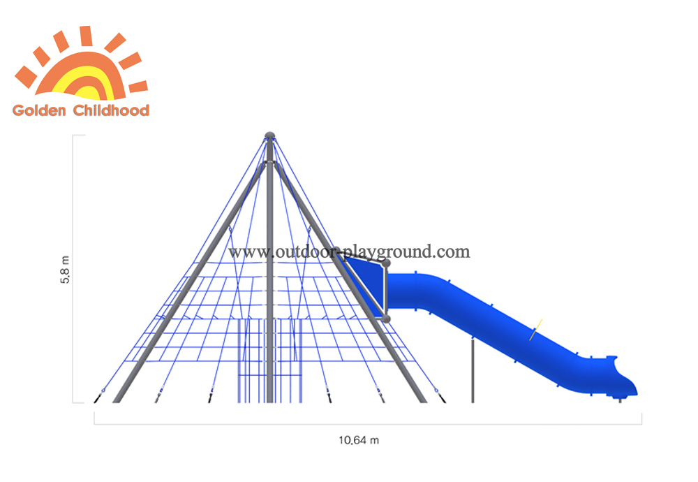 Backyard Indoor Playground With Tube Front Size