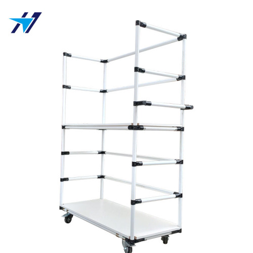 Carrito de rack de material de tubo magro