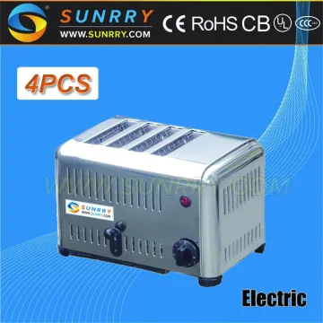 Electric toaster and bread machine for 4 slice wide slot bread toaster grill (SUNRRY SY-TS225A)