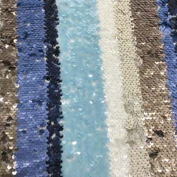 Tissu multicolore de broderie de paillette de 3mm pour l&#39;été