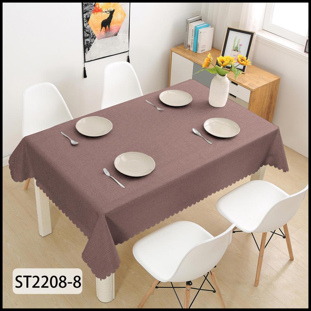 Brown Plain Tablecloth Jpg