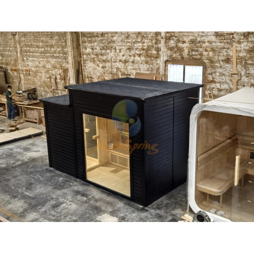 White Pine Outdoor Wooden Sauna Room