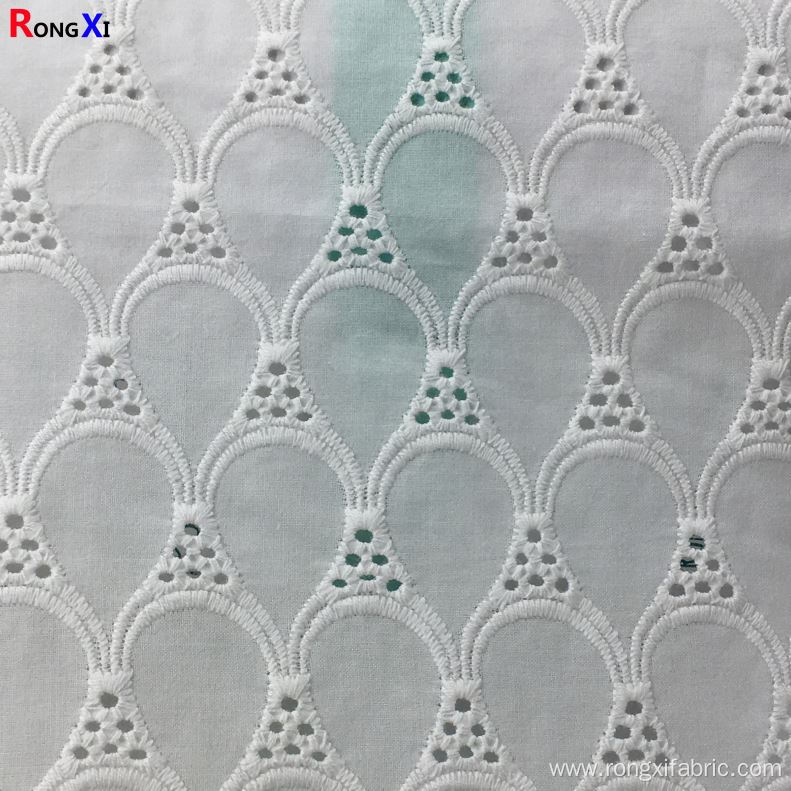 New Design bedsheet 100% Cotton Lace Fabric Embroidery