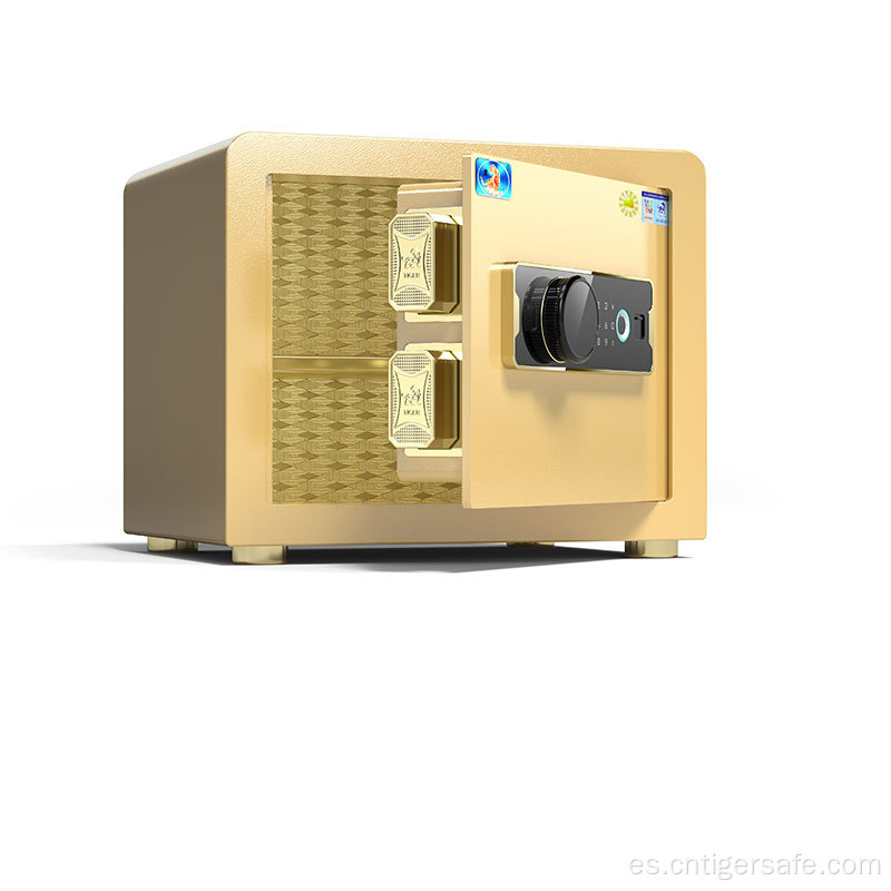 Tiger Safes Classic Series-Gold 30 cm de altura con bloqueo de huellas digitales