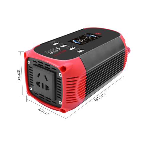 AOSHIKE Car Inverter 12V 220V 300W Multi-function Car Charger 4 USB With Display Car Inverter With Cigarette Lighter Inverter
