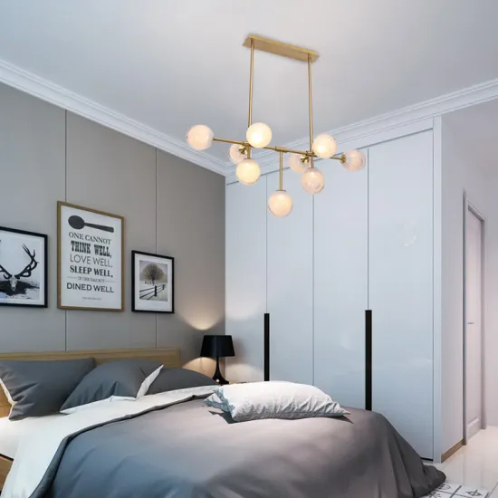 Easy Installation Hotel Glass Shade Ball Led Chandelier