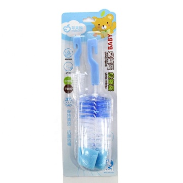 Eco-Friendly Apple Bear Factory Direct Sales Sponge Nipple Brush for Bottle Cleaning and Thermal Cups