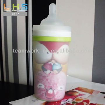 360ml Nipple Lid Plastic Water Bottle