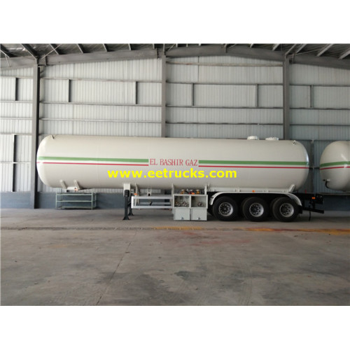 54m3 Tri-trục Propane Gas giao hàng Trailers