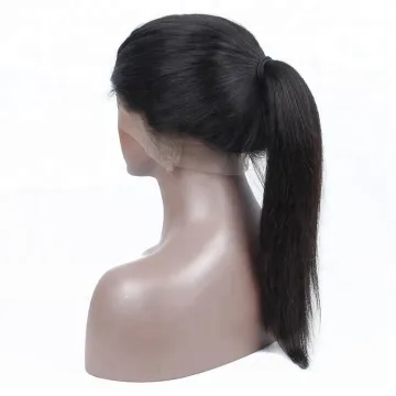 150% Density Straight Human Hair Full Lace Wig Malaysia Virgin Human Hair