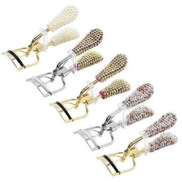Wholesale High-Quality Rose Gold Eyelash Curler with Custom Diamond Design
