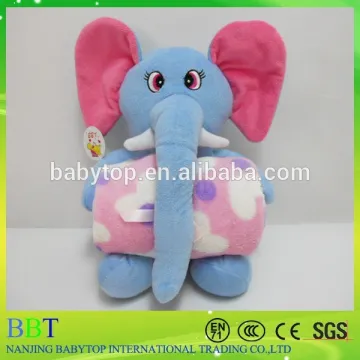 Custom cute plush elephant animal blankets