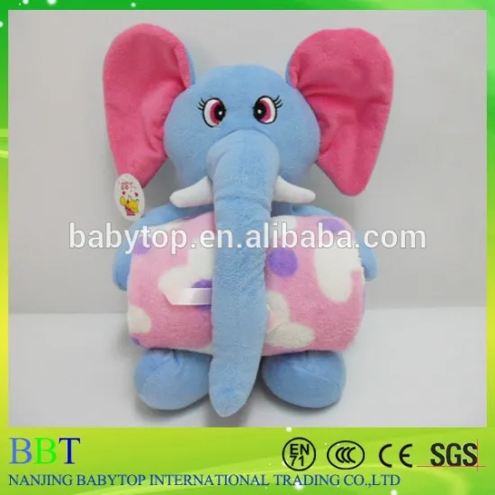 Custom cute plush elephant animal blankets