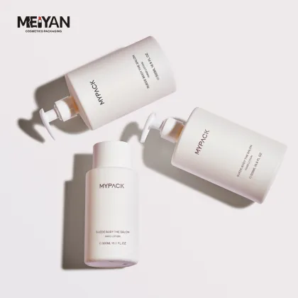 MYPACK Hair Shampoo Bottle Packaging Set: Empty Containers for Shampoo, Conditioner, and Body Butter Jars