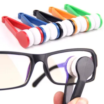 Creative Mini Portable Glasses Brushes Eyeglass Sunglasses Spectacles Microfiber Cleaner Brushes Glass Cleaning Tools