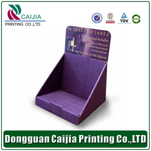 B-Flute corrugated board Counter Display with customized header