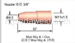 Ugello di gas di saldatura TWC