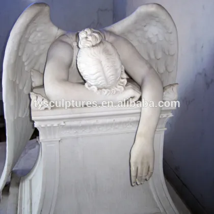 Hand carved stone angel goddess tombstone angel headstone monument
