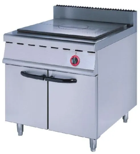 Gas French hot-plate cooker with gas oven