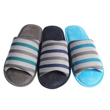 2016 new design open toe home slippers