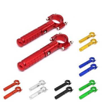 CNC 90 Degrees Foldable Rear Foot Step with Front Support for 30-38mm Step Bar