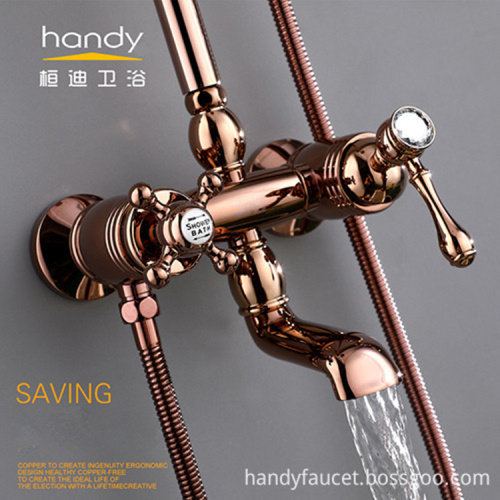 All Copper European Classical Shower Set