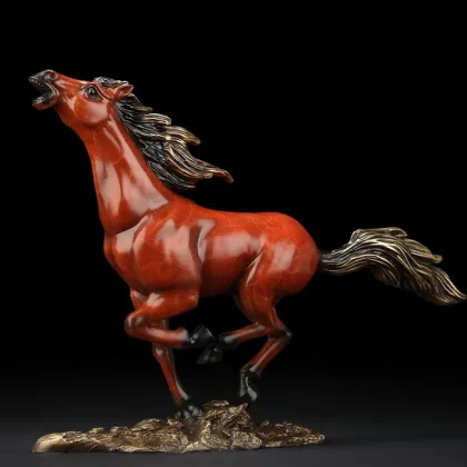 Morden European design bronze running horse for indoor house decoration