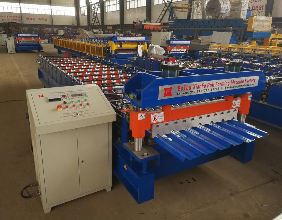 Tile Roofing Cold Trapezoid Roof Sheet Rolling Machine
