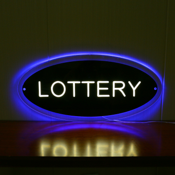 Custom Acrylic Round UV Print 3D Neon Commercial Logo Sign