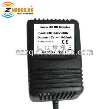 Euro AC DC 10v 1000ma linear adapter