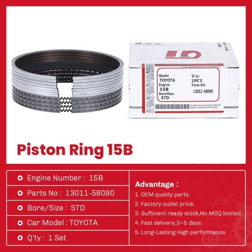 قطع غيار Auto Toyota Piston Ring 15B 13011-58090