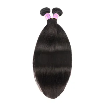 Brazilian Women Hair  Natural Grade 12A Best Supplier Double Drawn Extensions  Bundles Top Trending  Silky Straight Black Hair