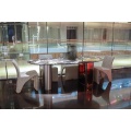 Moderna mesa de comedor circular "Elegancia en la ciudad"