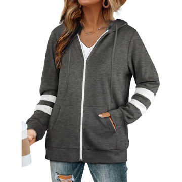 Womens Active Long Sleeve Zip Up Hoodies