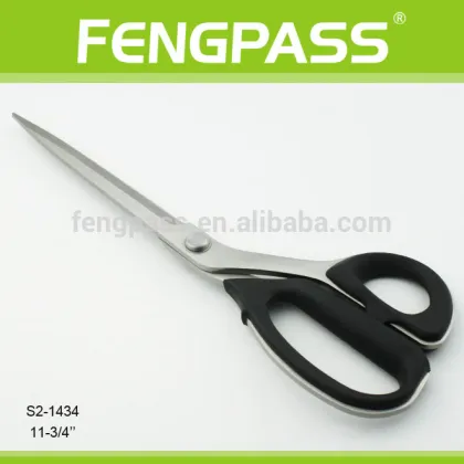 11.25" black stainless steel office paper Scissors S2-1434