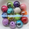 6-20 MM Super Glanzende Plastic Juicy Globe Kralen Metallic Two Tone