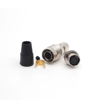 6-Pin HR10A-7R-6P/6S Industrial Camera RED Cable Connector
