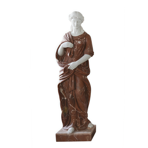 Hand Carved Marble Maidens Red and White Classic