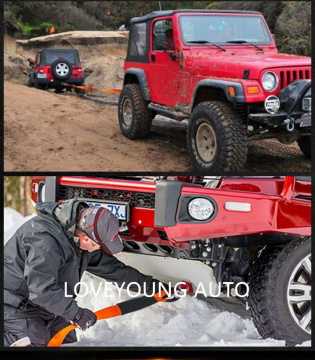12T 3M/6M/9M 4x4 Off-road Kinetic Recovery Rope Kit with U Shackle