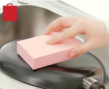 pink kitchen used cleaning sanding block