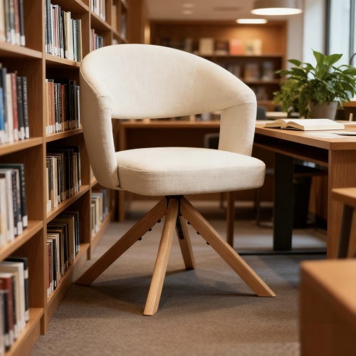 library chairs for home Grey Velvet Rotating Dining Room Chairs Supplier