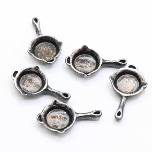 New Arrival Simulated Iron Pan Mini Resin Cabochon Handmade Craftwork Decor Κουζίνα Ψυγείο Στολίδια Χάντρες Slime