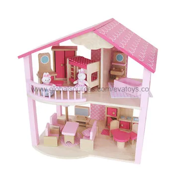 Newest baby wooden doll house W06A139