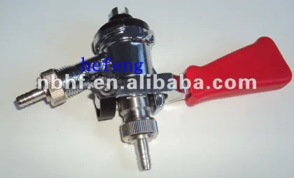 Beer keg coupler with s type