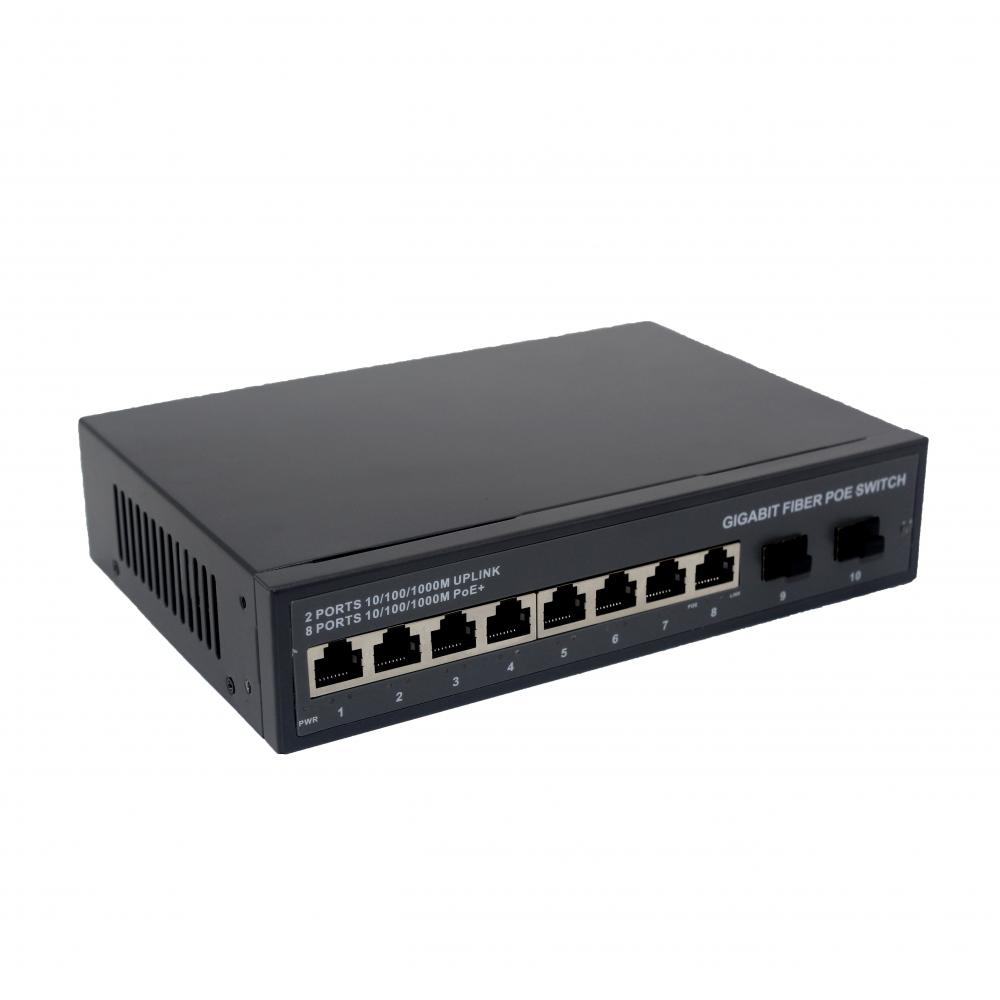 8 Downlink PoE RJ45 Ports