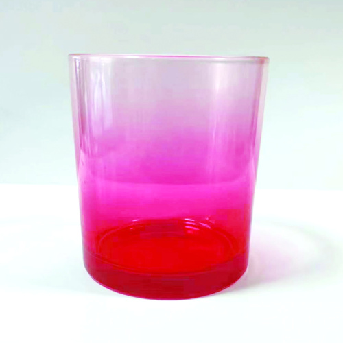 Glass container with lid gradient atmosphere candle cups