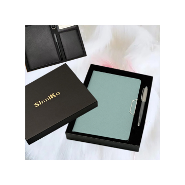 High Quality Custom Promotional Business Leather Notebook Gift Set with Custom Logo
