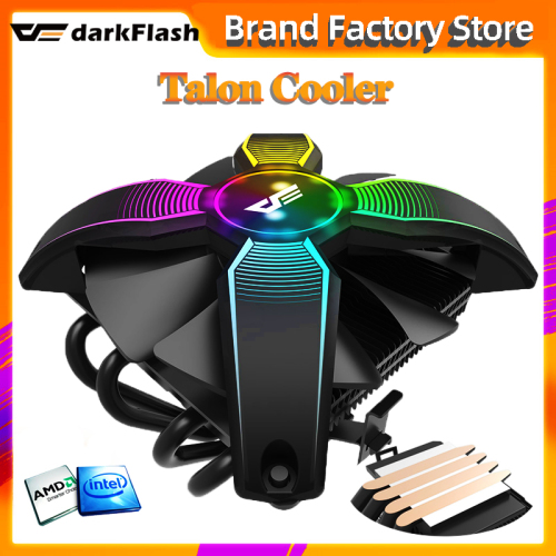 DarkFlash pc Computer CPU Cooler RGB Radiator 4 copper tube Processor 4PIN PWM CPU Cooling Fan for Intel 1151 1155 AM3+ AM4 AMD