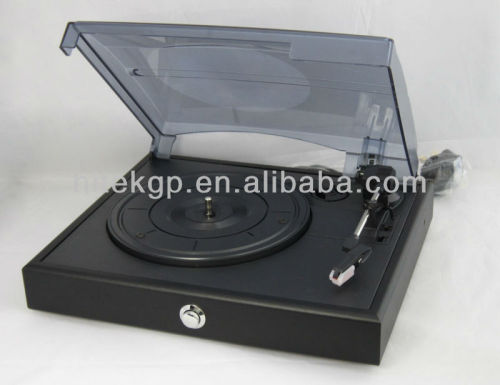 turntable record player with PVC veneered MDF