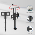 2024 Reka bentuk mewah Dual Monitor boleh laras Pejabat ketinggian drop-down elektrik tv lift stand